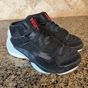 Nike Air Jordan Zion 2 Black Gray Red Sneakers - Youth Size 5.5Y Shoes